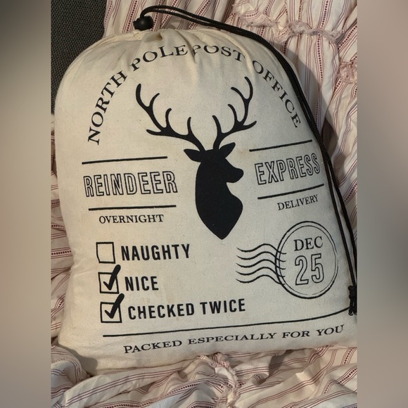 Holiday Special Delivery Sack Throw Pillow Covers Set + Red and Cream throw - Picture 4 of 4